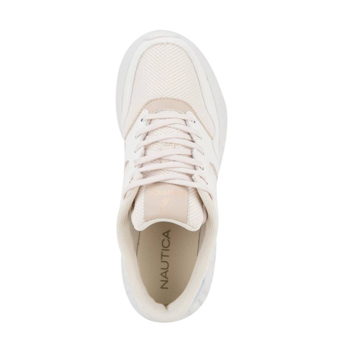 Tenis casuales marca Nautica para mujer, color beige, mod. 1034968