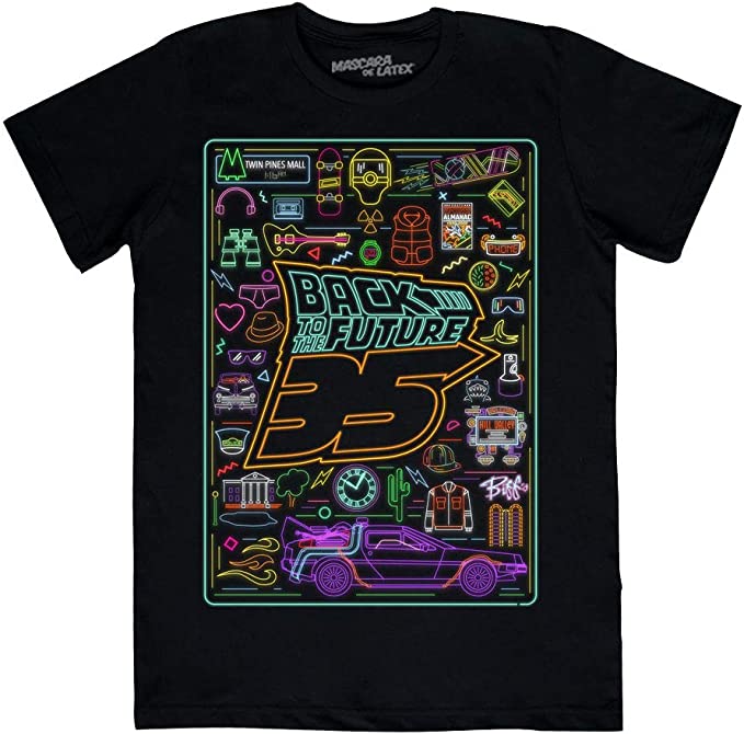 Playera Mascara de Latex Hombre BTTF35 Volver al Futuro