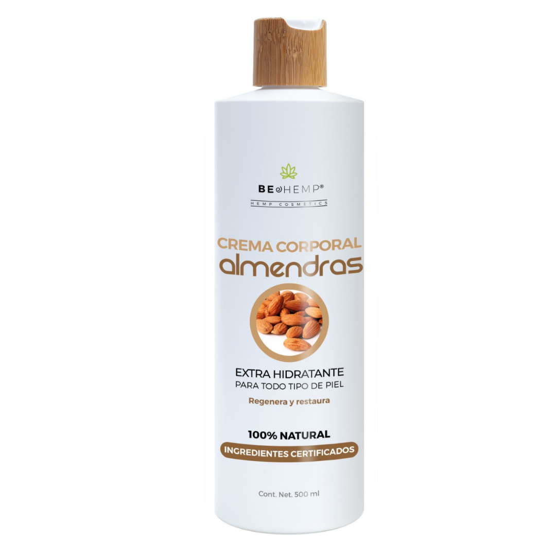 Crema corporal de almendras, suavidad extrema 500 ml Beohemp