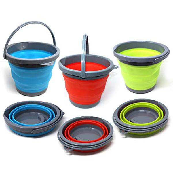 CUBETA PLEGABLE DE SILICONA.