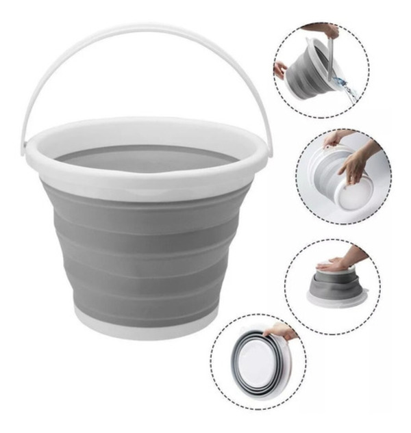 CUBETA PLEGABLE DE SILICONA.