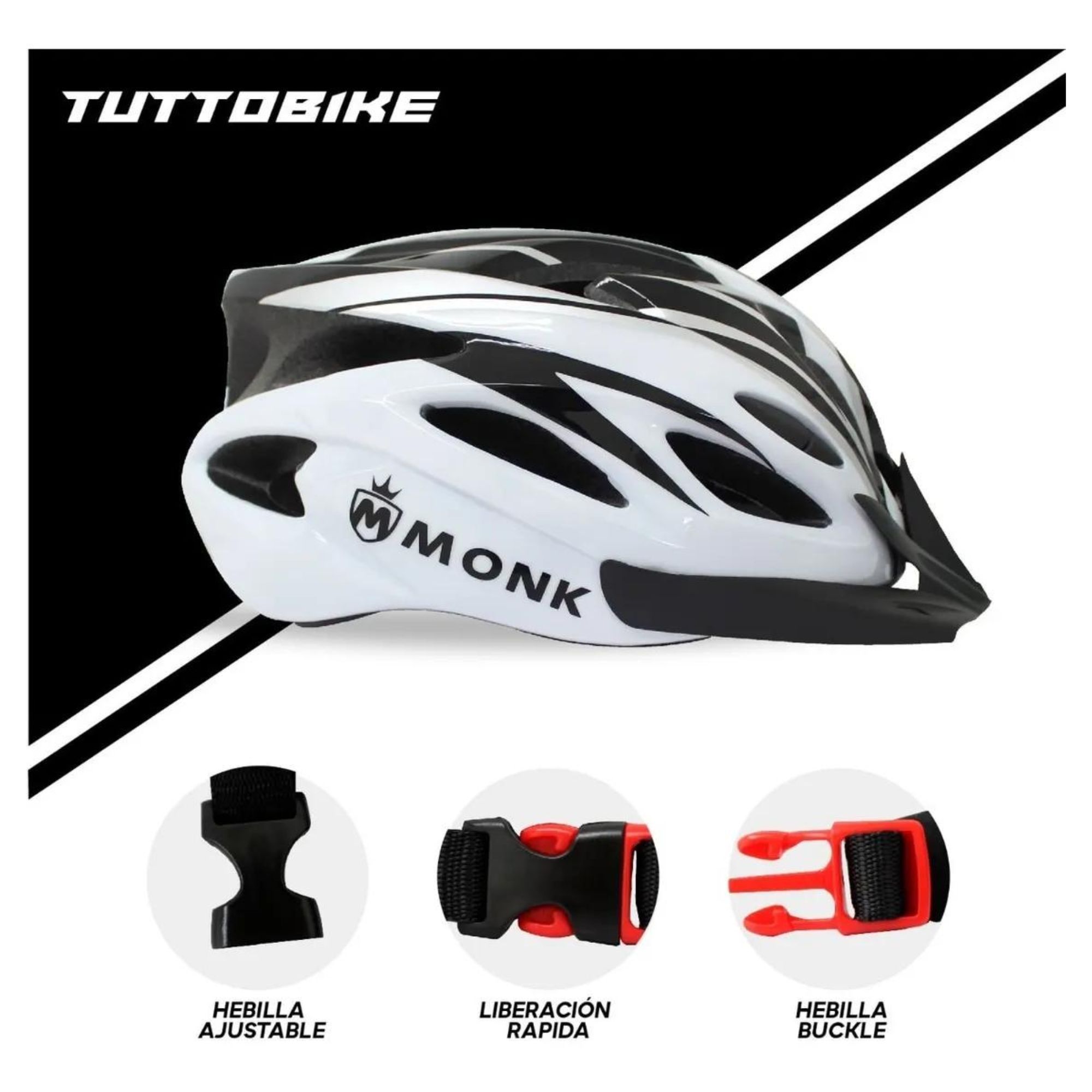 Casco Para Bicicleta Ciclista Monk Ciclismo Gris