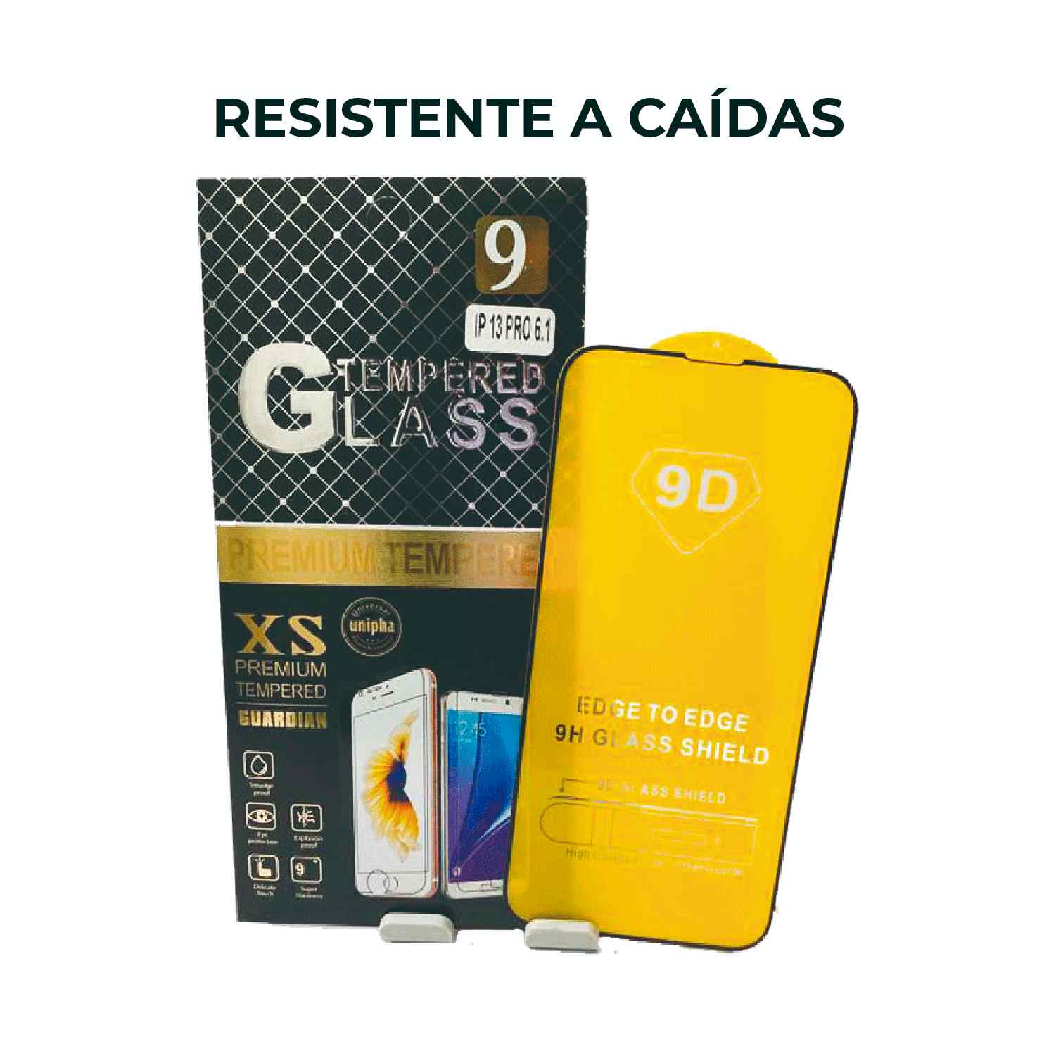 Mica Para Celular Cristal Templado 9d Borde Negro Protector