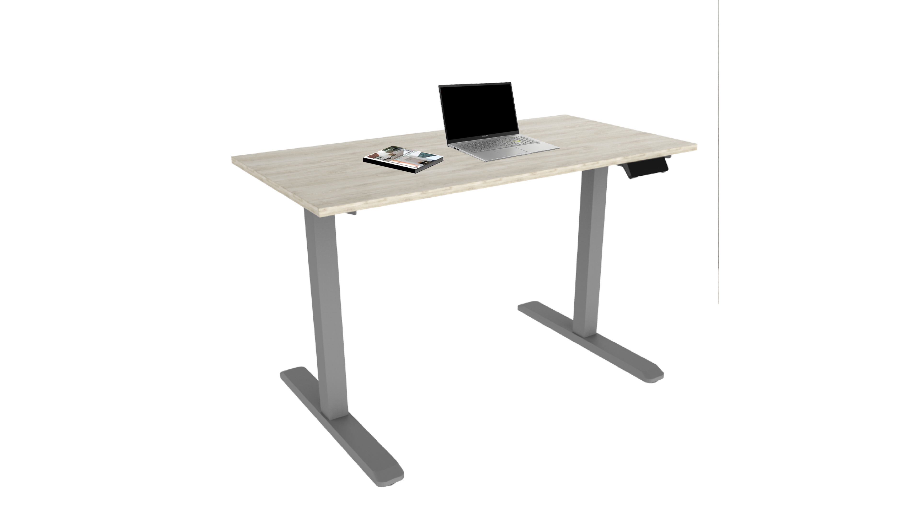 Línea Italia Escritorio Eléctrico Livello 526 | Altura Programable y Ajustable/Color Encino Polar| Diseño Ergonómico y Moderno con Tecnología Que Brinda Bienestar al Trabajar