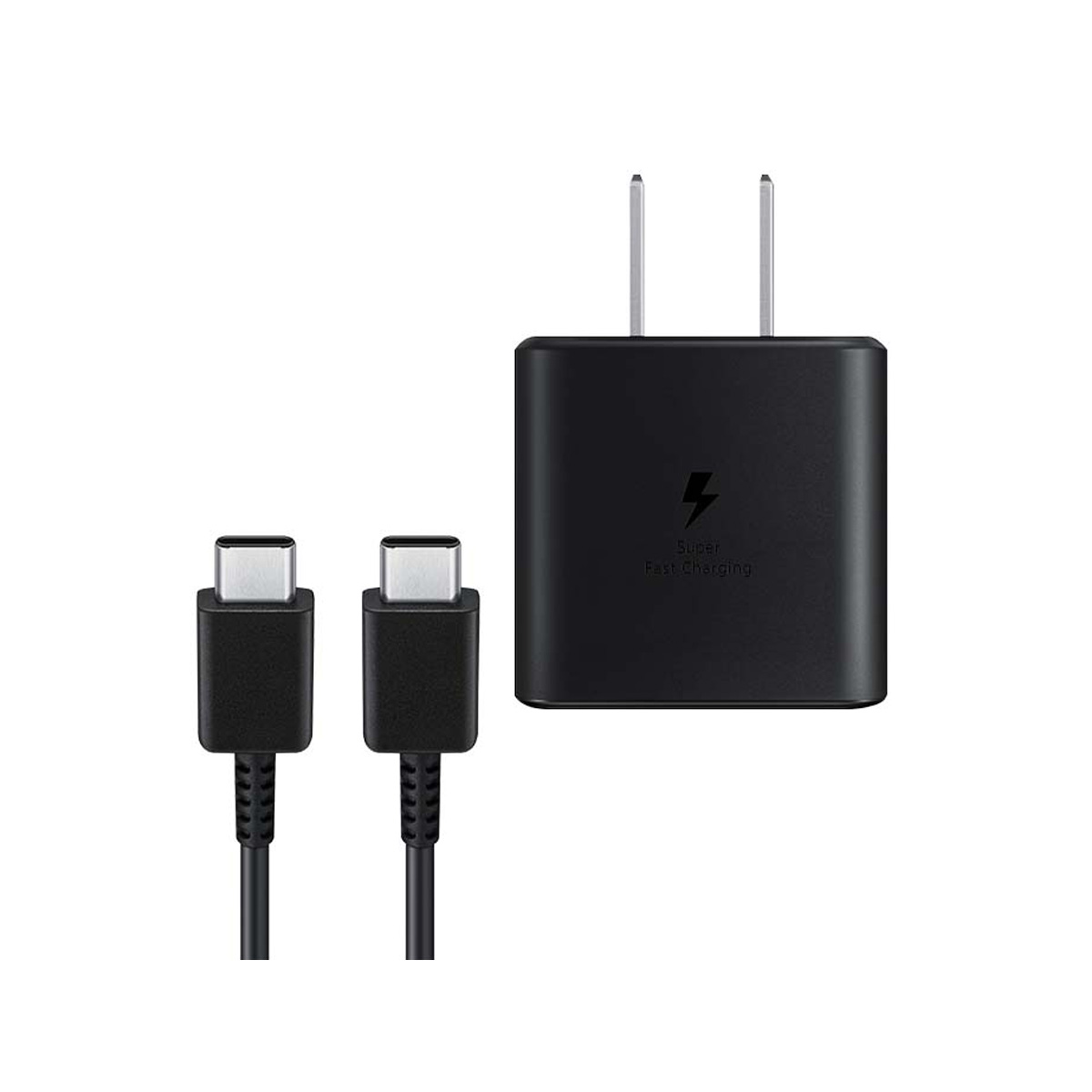 Cargador Samsung para S22 Ultra S22 Plus 45w Pd Cable Tipo C Negro