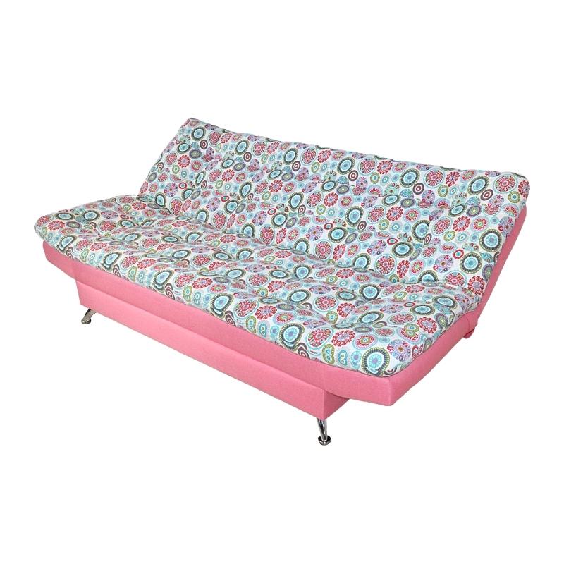Sofá Cama Rosa Mandala Moderno 3 Posiciones