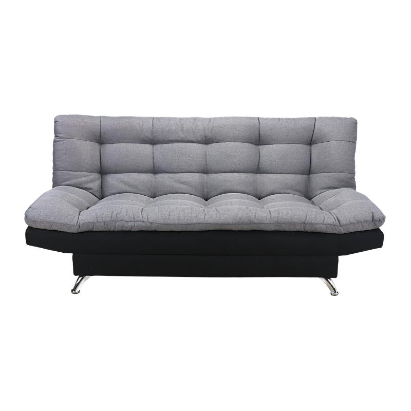 Sofá Cama Negro Gris Matrimonial 3 Posiciones