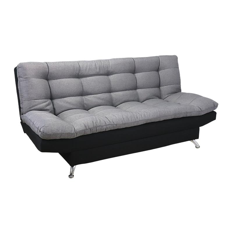 Sofá Cama Negro Gris Matrimonial 3 Posiciones