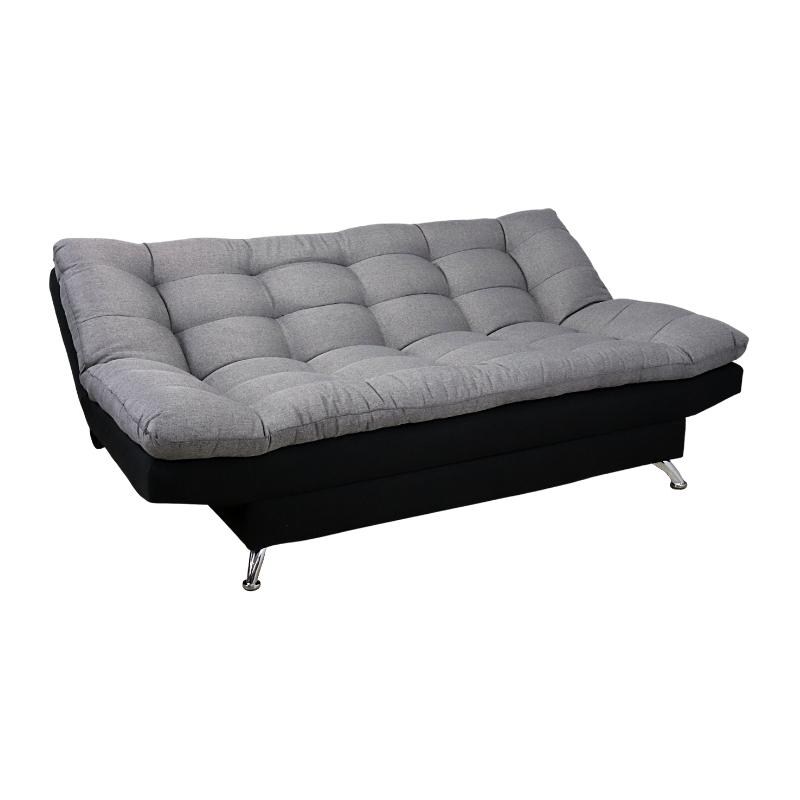Sofá Cama Negro Gris Matrimonial 3 Posiciones