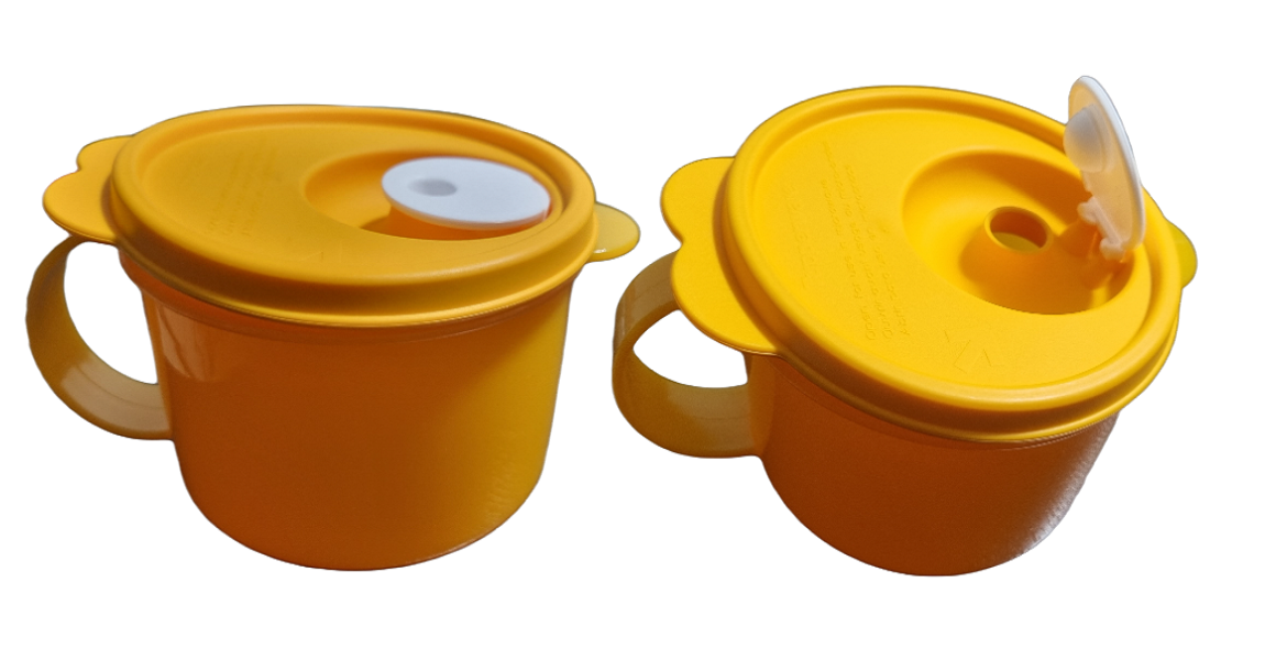 Set De 2 Tazas Micro Flash Tupperware Para Microondas