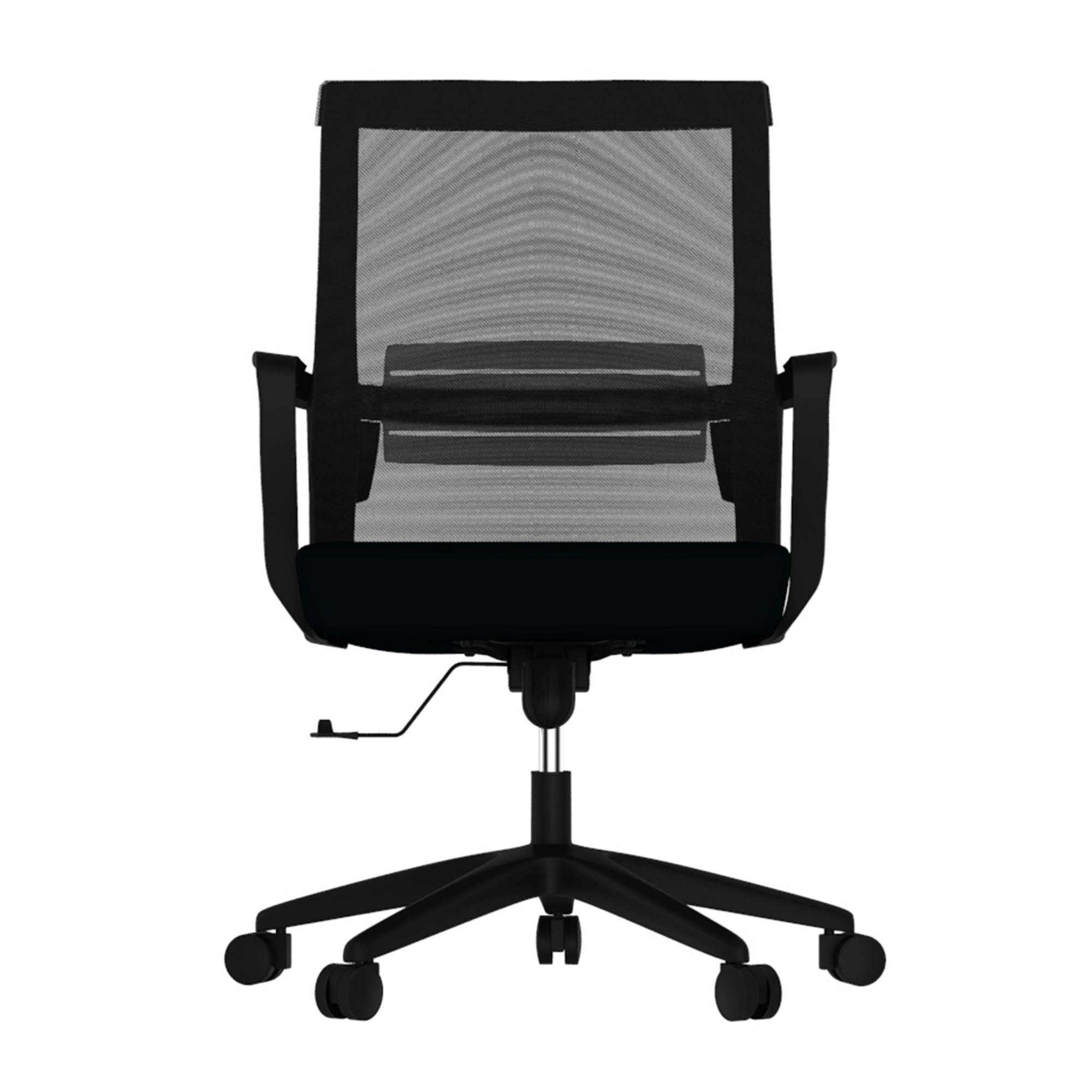 Línea Italia Silla de Escritorio Rosetto Z433N / Altura Ajustable con Descansabrazos, Estructura Giratoria de HDPP. Respaldo en Malla y Asiento Tapizado Color Negro | Ideal para Oficinas, Home Office y Espacios de Trabajo.