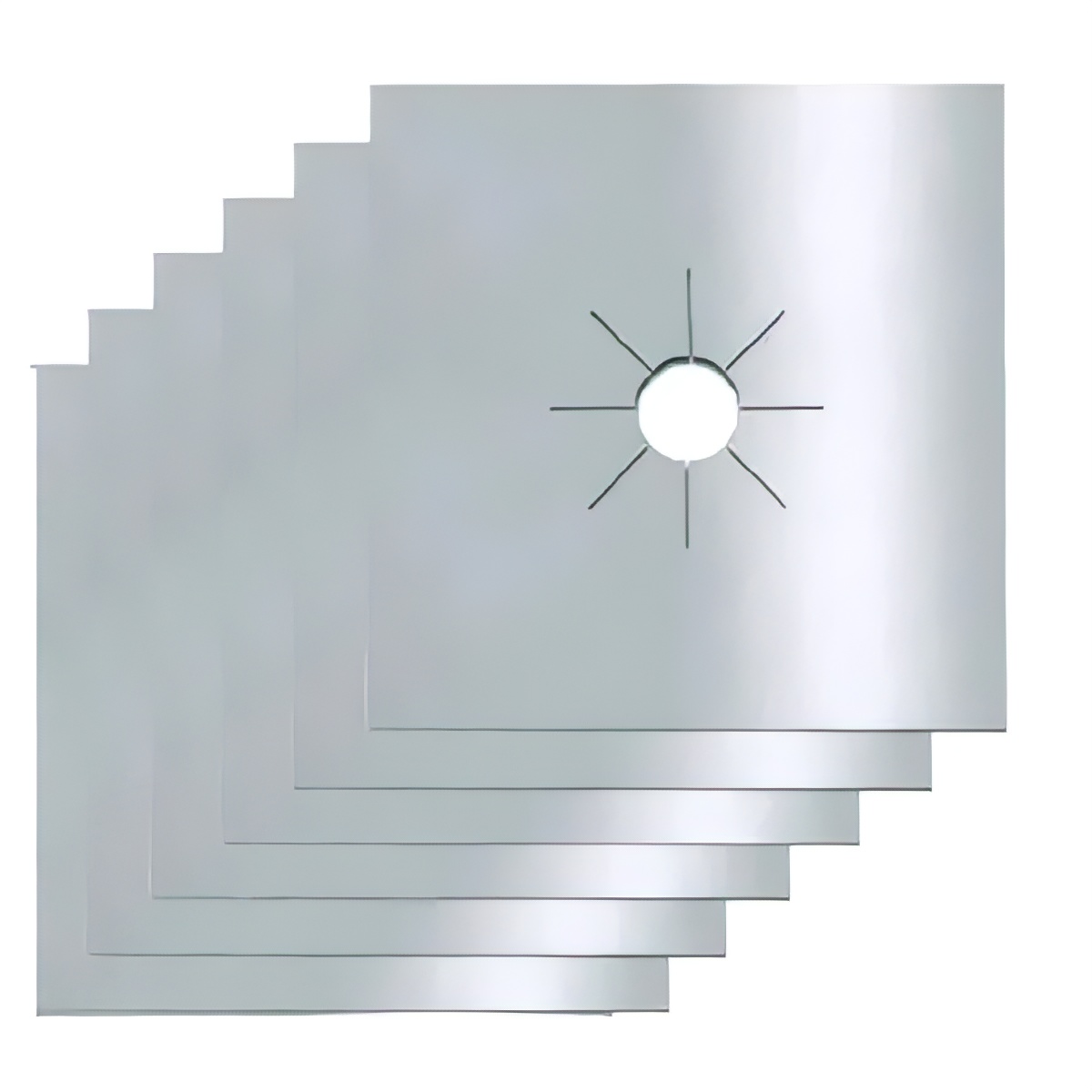 6 Protector De Estufa Quemador Lavables Teflon Reutilizable