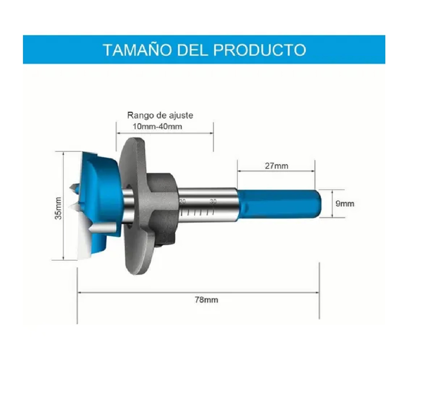Guía De Perforación De Bisagra Para Taladros De Madera Y ABS