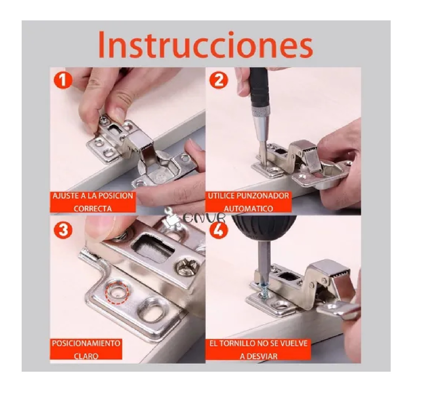 Duo Punzón Automatico Para Marcar Centros Metal Madera Punch 