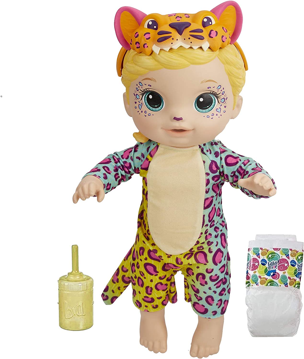 Baby Alive Muñeca Rainbow Wildcast Doll Leopardo 