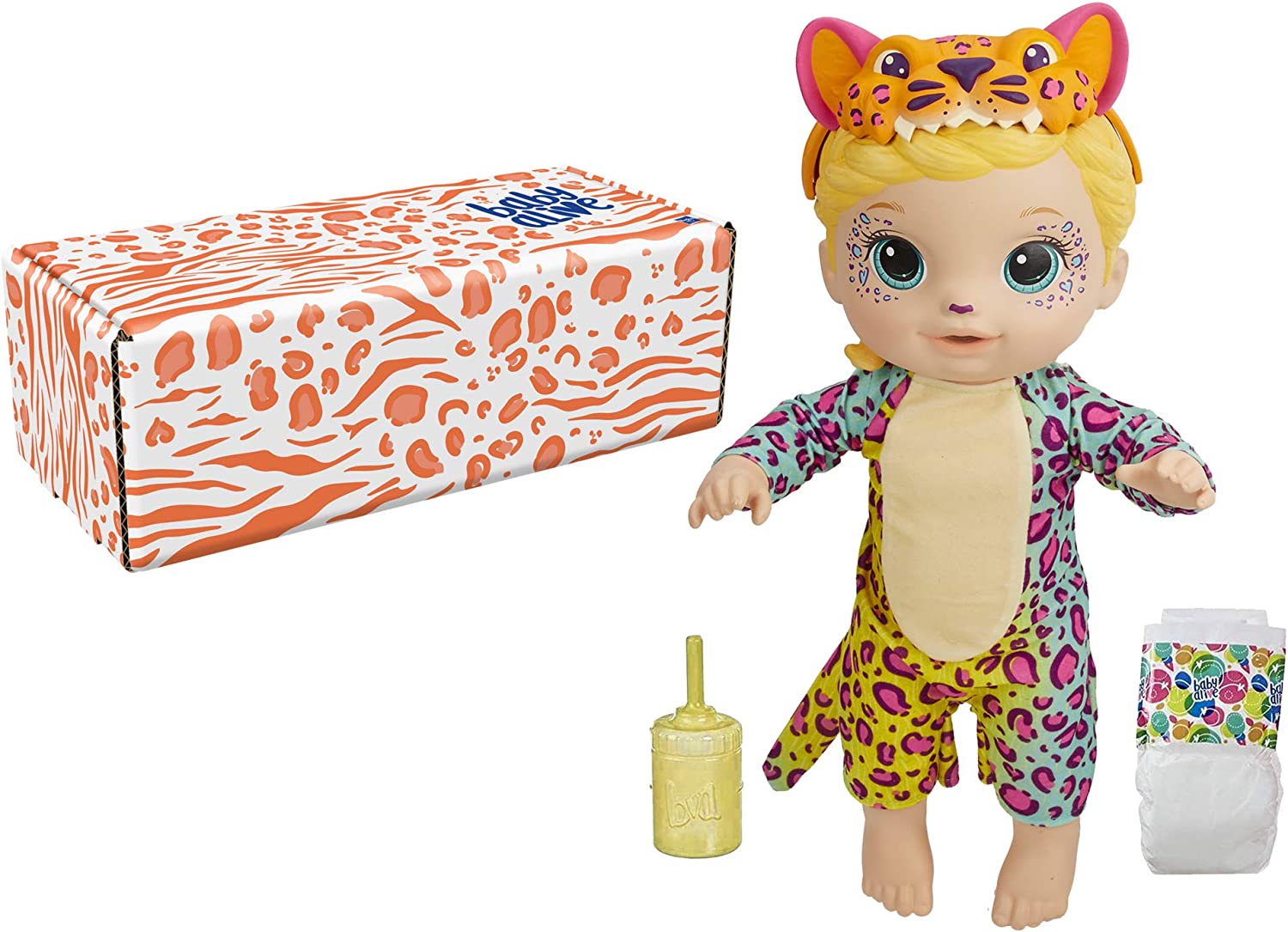 Baby Alive Muñeca Rainbow Wildcast Doll Leopardo 