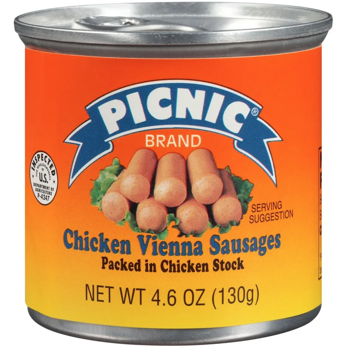 TULIP PICNIC CHICKEN VIENNA SAUSAGES salchichas de pollo enlatadas 130g