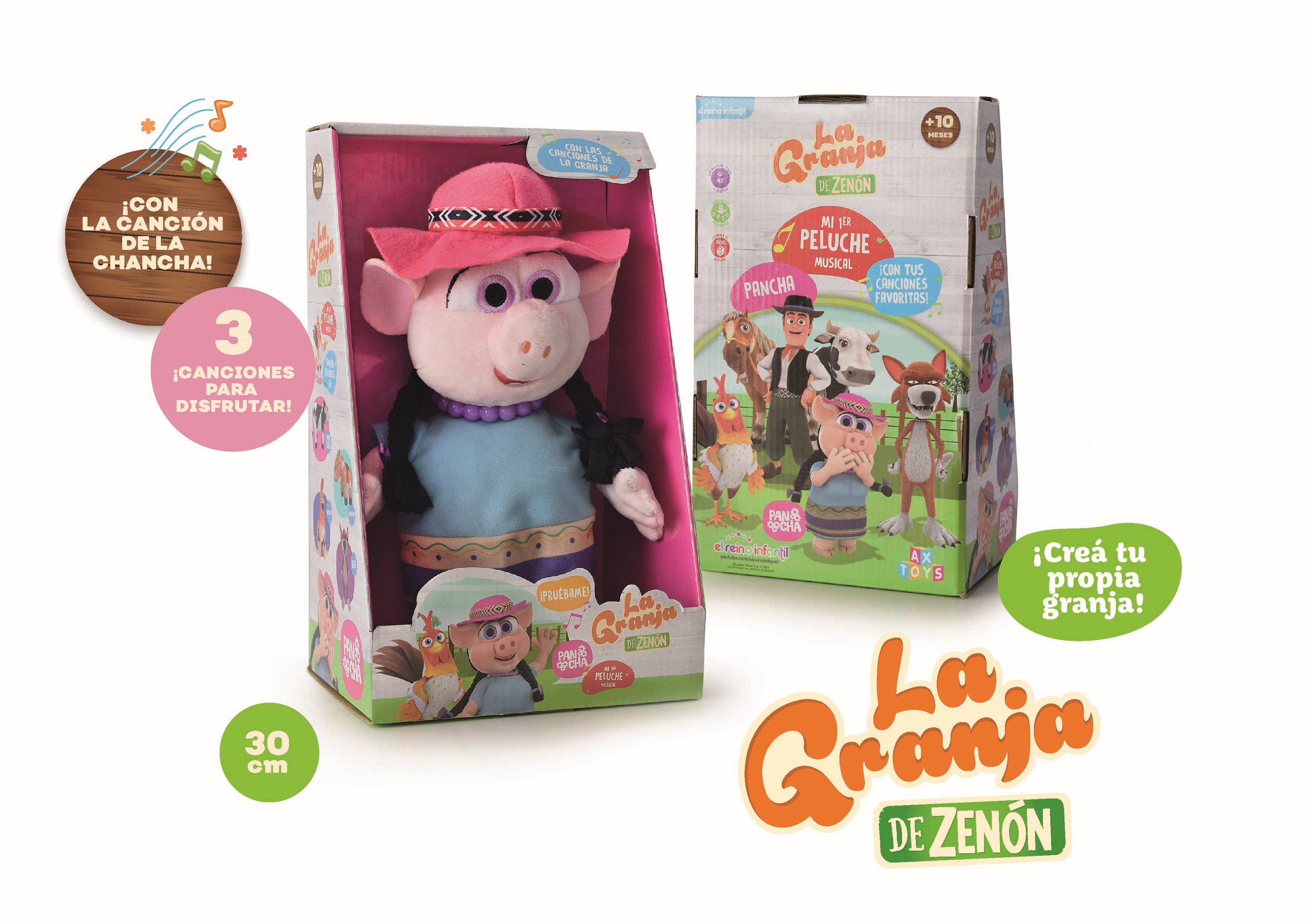 Chancha Doña Pancha Peluche Musical 30 Cm La Granja De Zenon El Reino Infantil