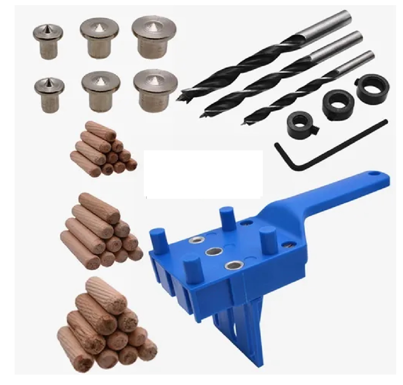 Set Guía Taladro Engrosada Carpintería Azul