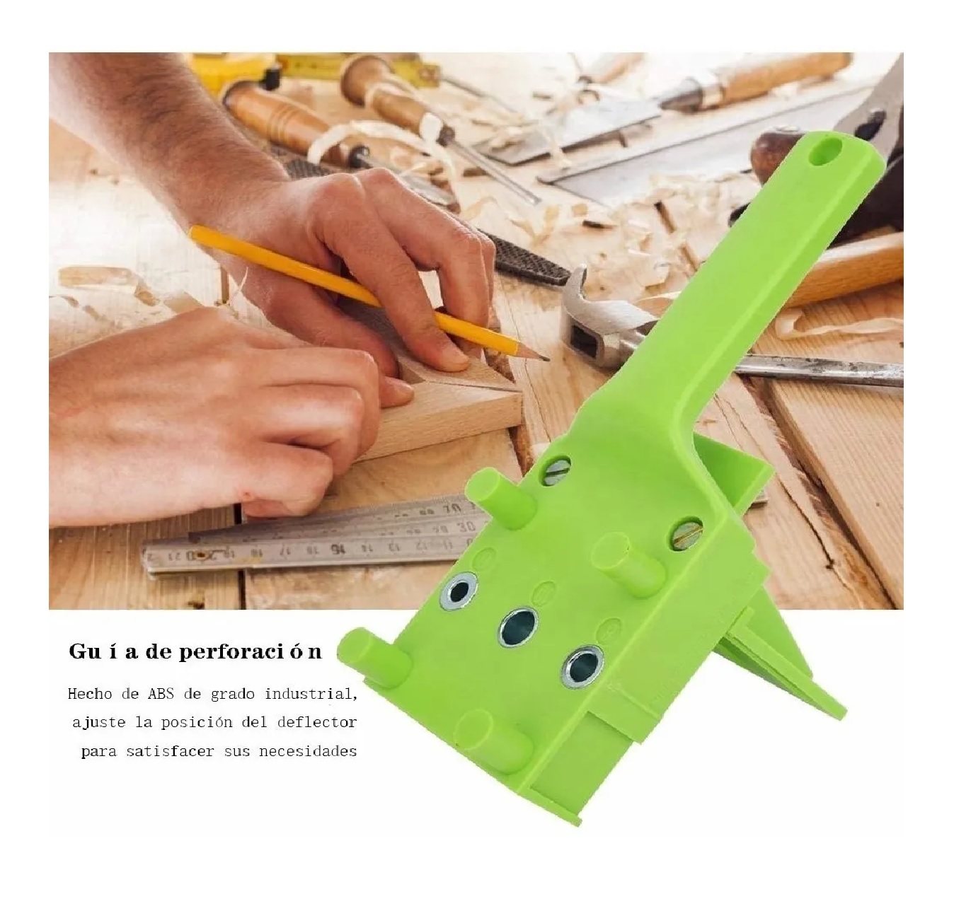 Set Guía Taladro Engrosada Carpintería Azul