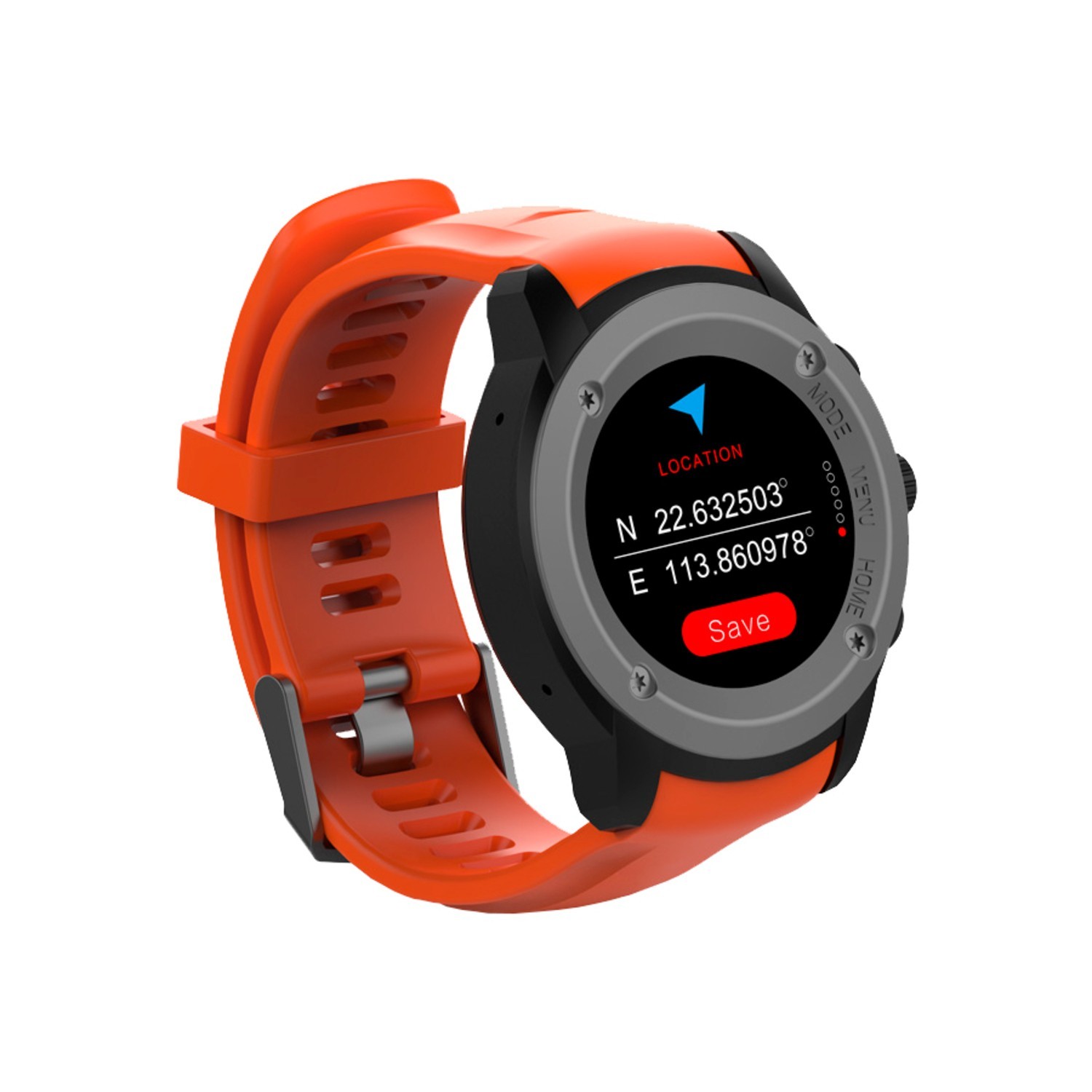 Smartwatch GHIA Draco GAC-141. Naranja, Pantalla touch 1.3" pulgadas, Lector de pulso cardiaco, GPS, podómetro. Bluetooth