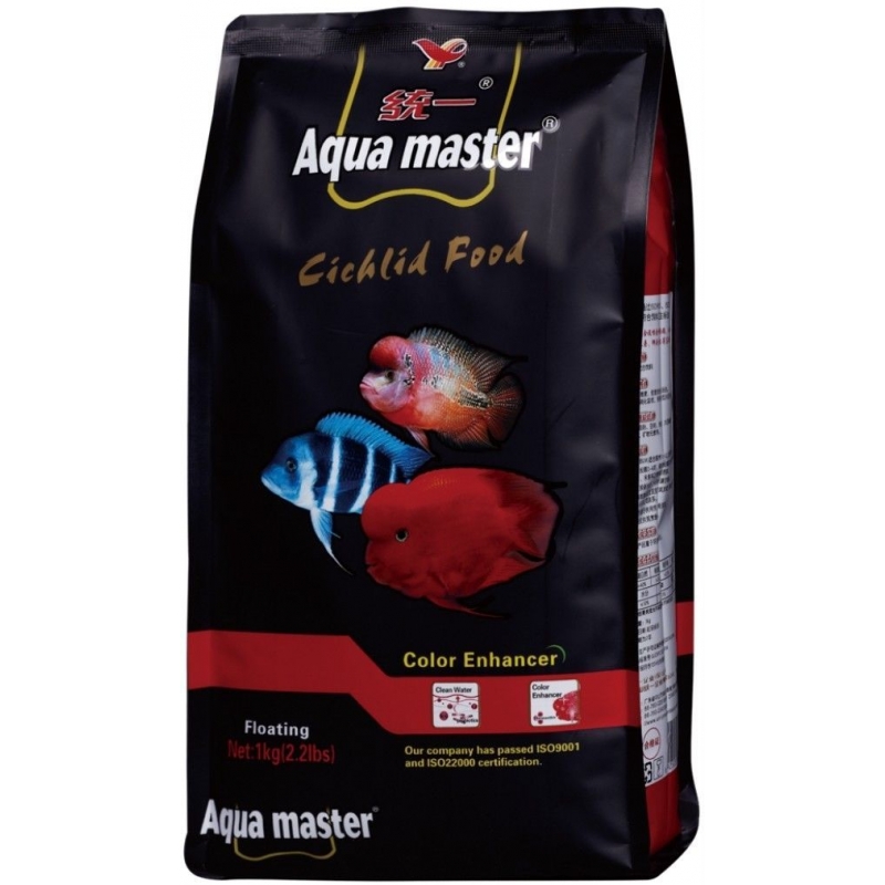 AQUAMASTER ALIMENTO PARA PECES BOLSA 1 KG PELLETS MEDIANO