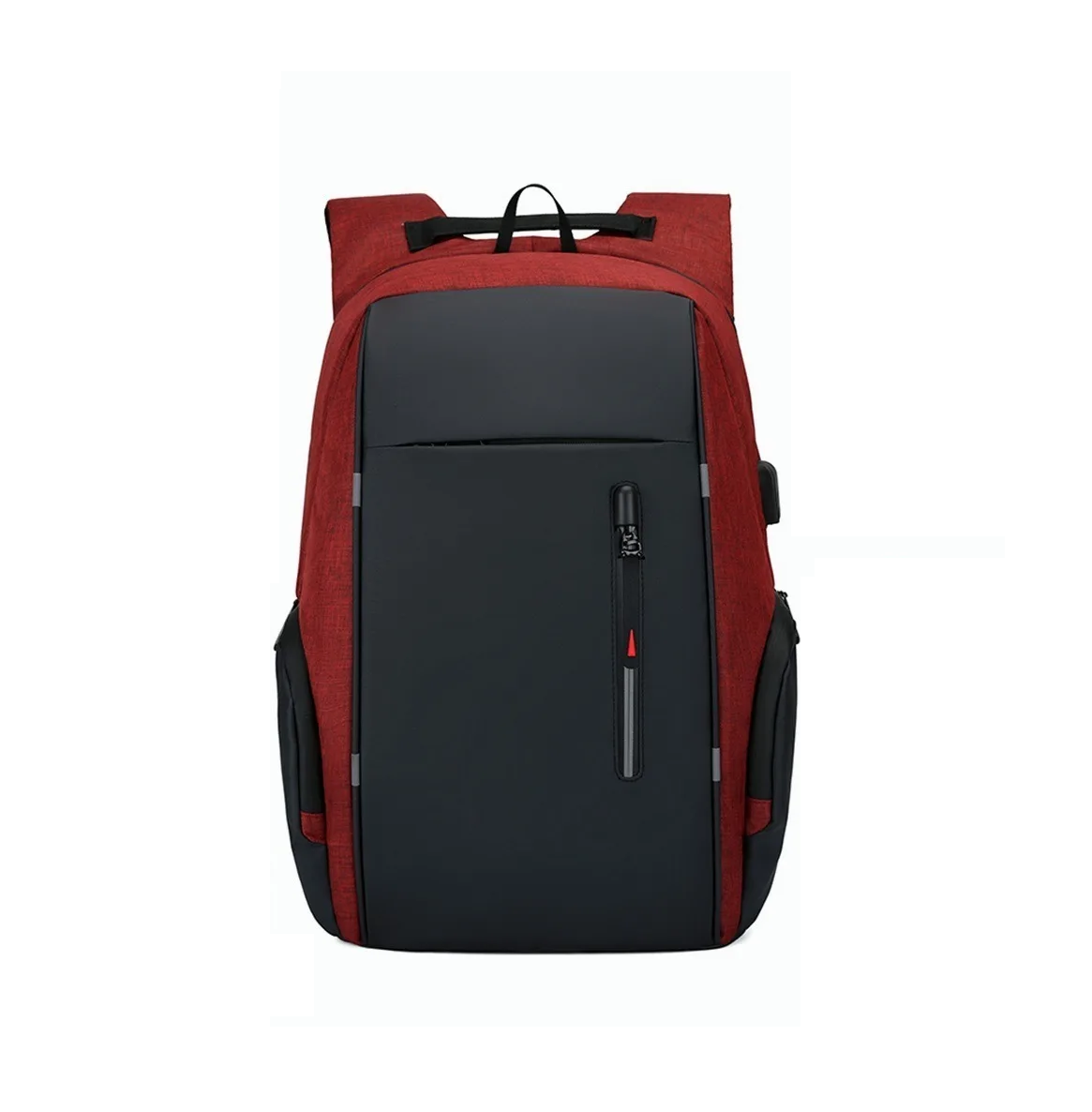 Mochila Para Laptop Con Puerto Y Cable Usb Negro con Rojo