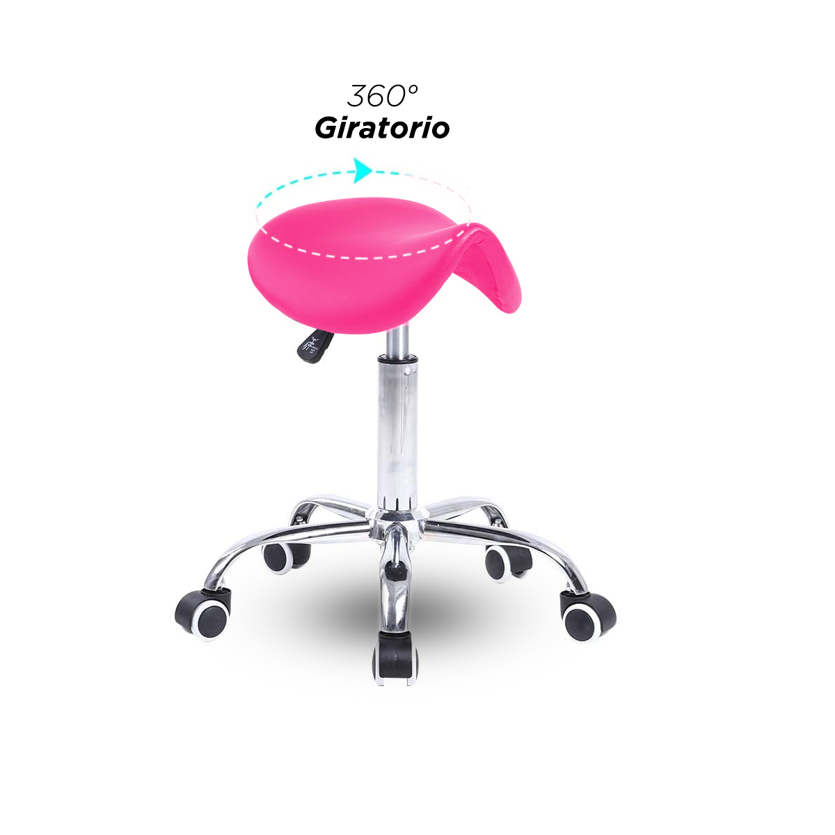 Silla Taburete Banco Ovalado Rosa Masajes Consultorio Tatoo Spa VANLIG