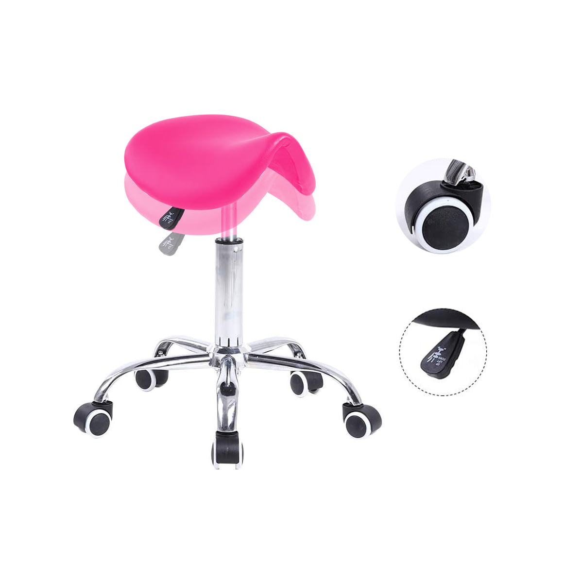 Silla Taburete Banco Ovalado Rosa Masajes Consultorio Tatoo Spa VANLIG