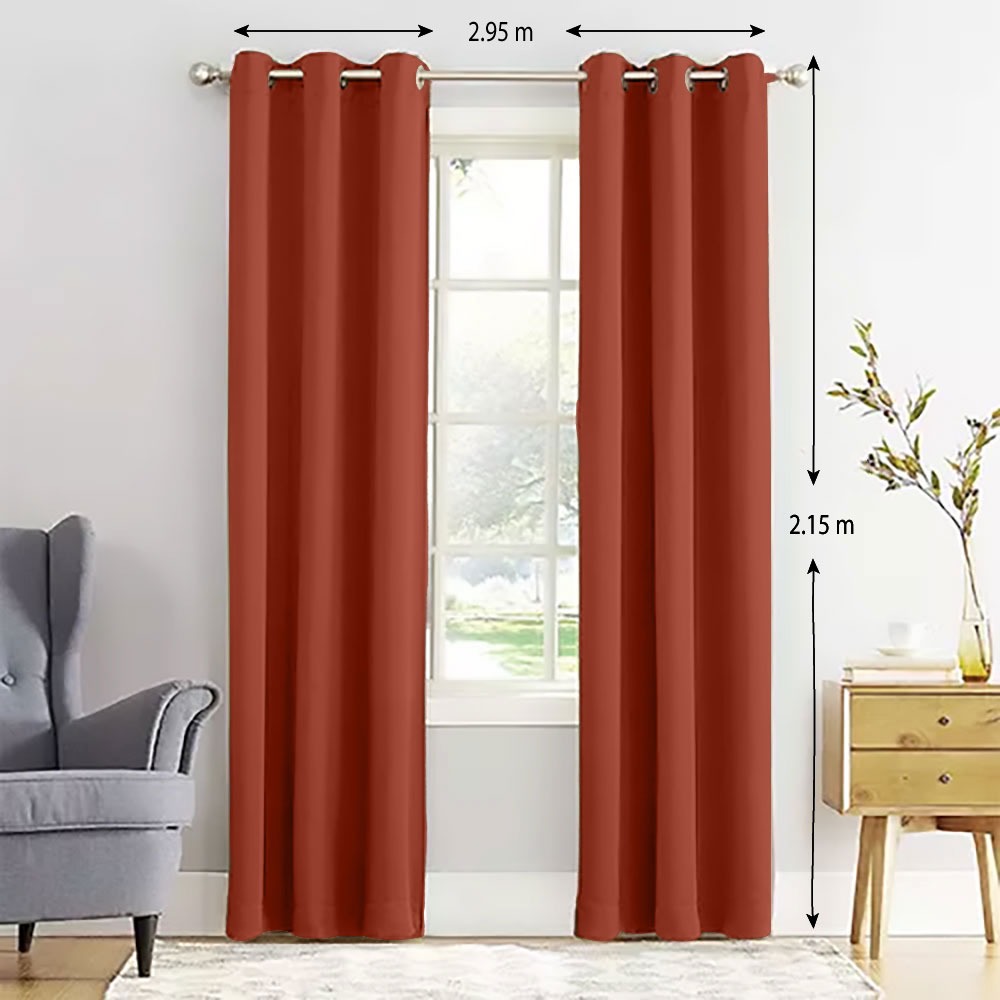 Cortinas Blackout 295cm Ancho X 215cm De Largo En 2 Paneles "Shedròn"