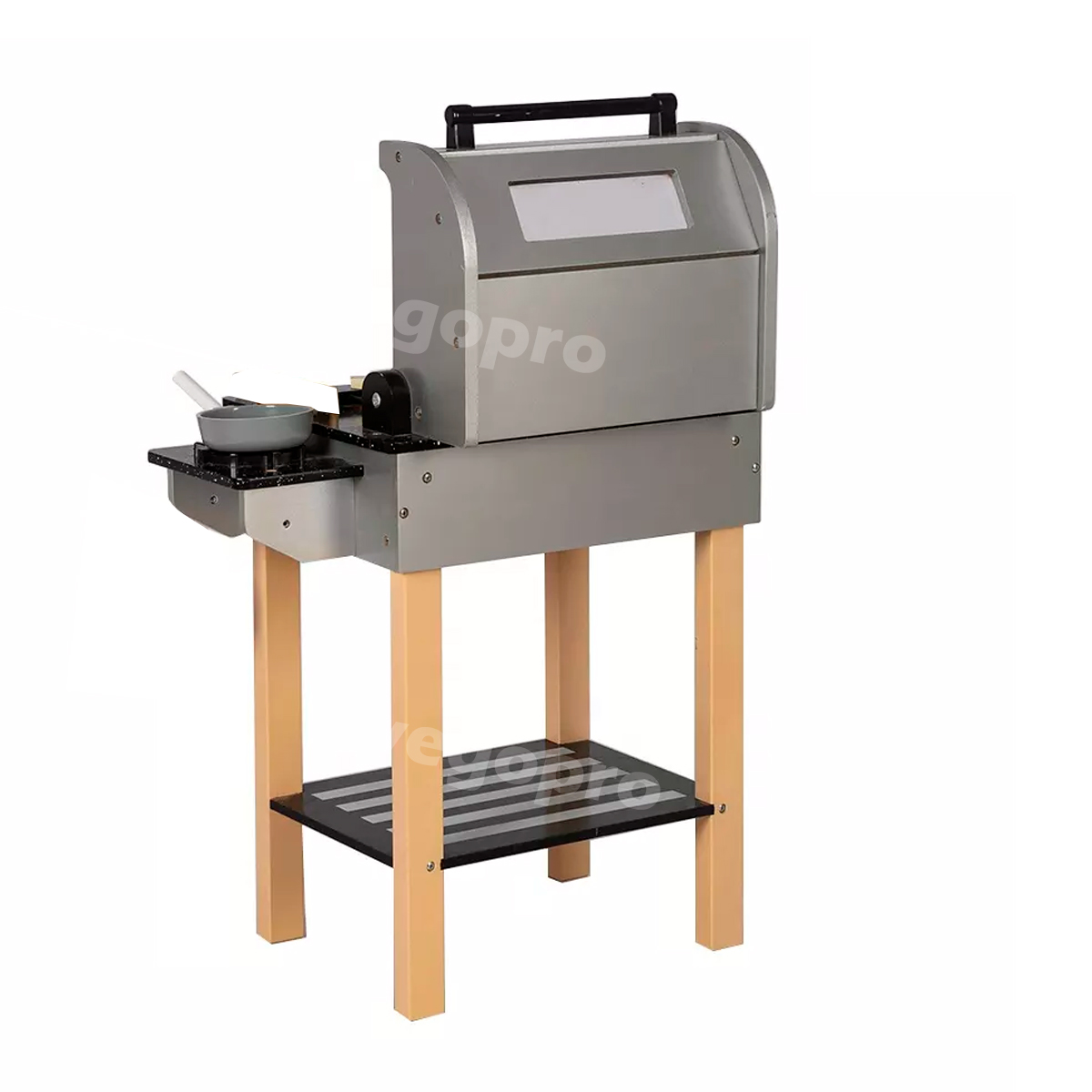 Asador de Madera BBQ Grill de Juego para Niños y Niñas Juguete Didáctico Parrilla