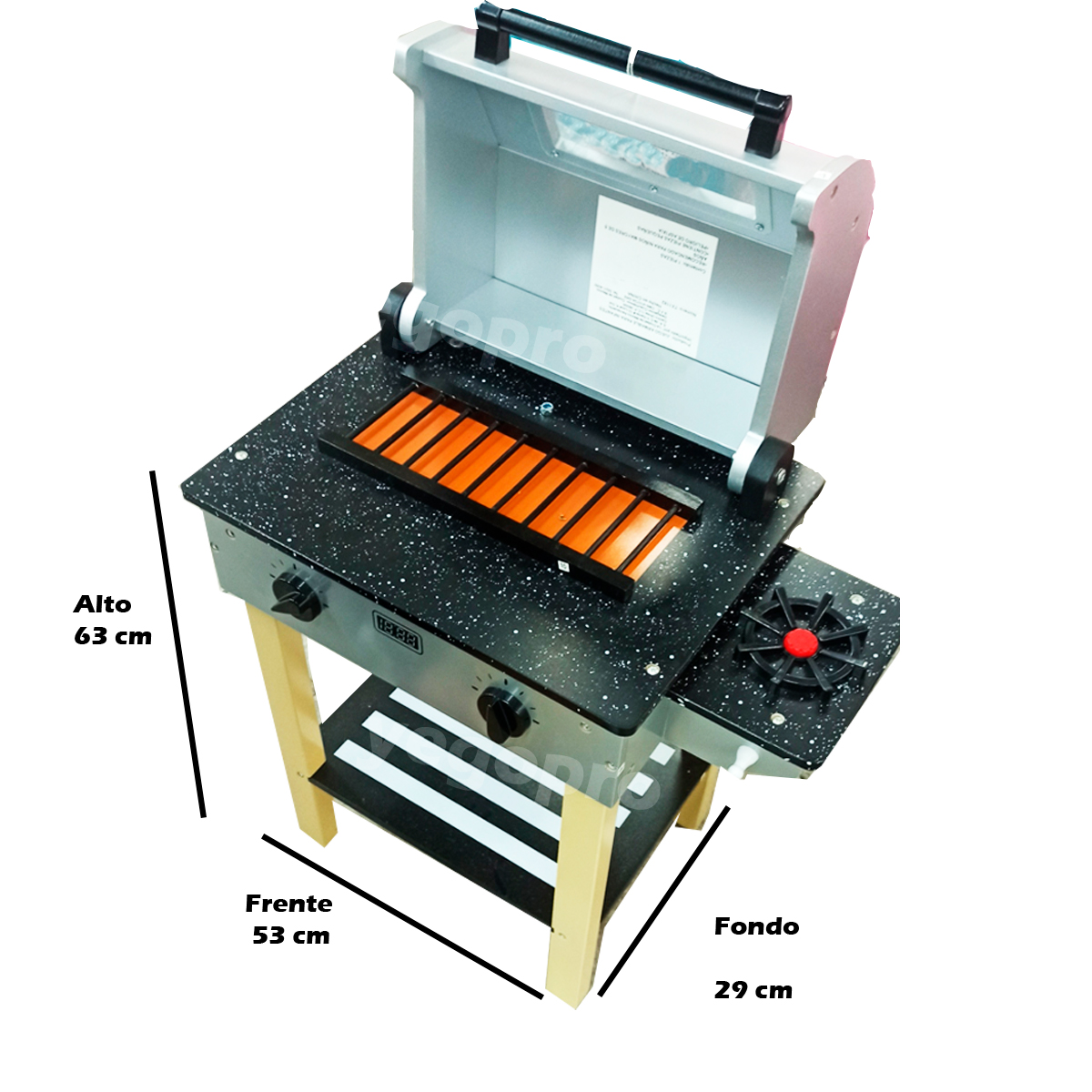 Asador de Madera BBQ Grill de Juego para Niños y Niñas Juguete Didáctico Parrilla