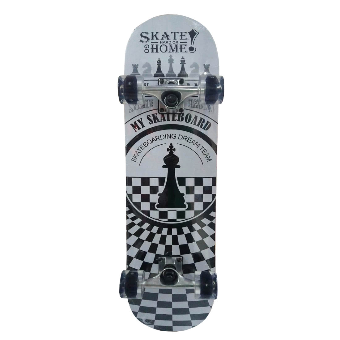 Patineta Clásica Skateboard Madera Clasica Ruedas Con Luz