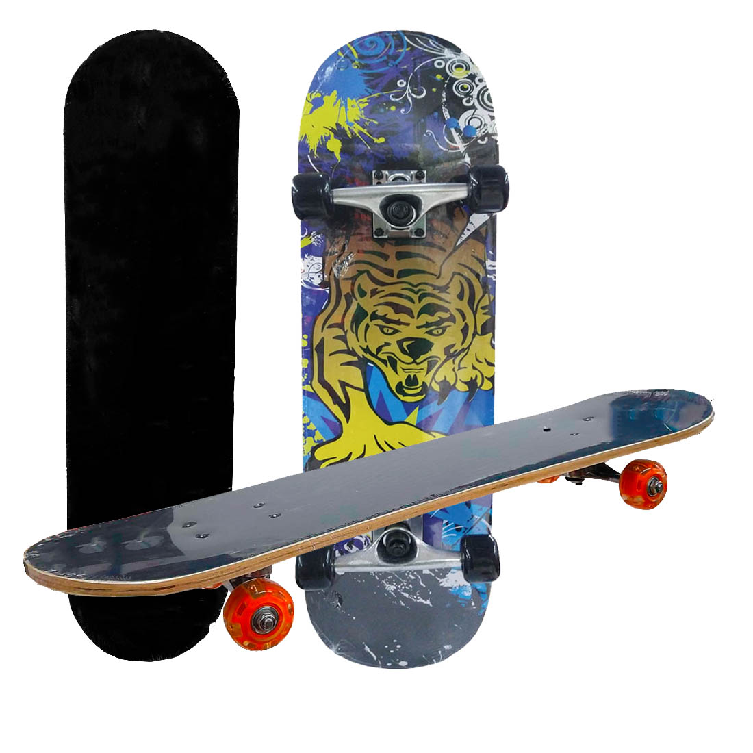 Patineta Clásica Skateboard Madera Clasica Ruedas sin Luz