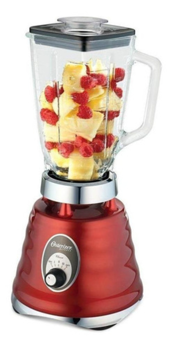 Licuadora portátil Oster Osterizer Classic 1.25 L roja con vaso de vidrio 127V