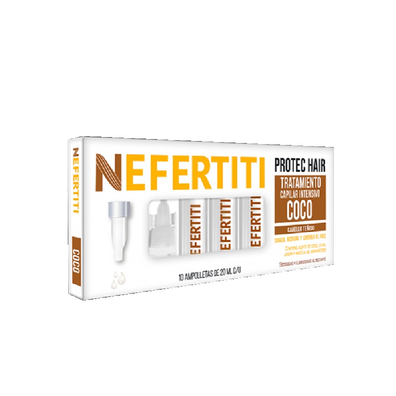 Nefertiti Protec Hair Tratamiento Capilar Intensivo Coco Cabello teñido 10 x 20ml