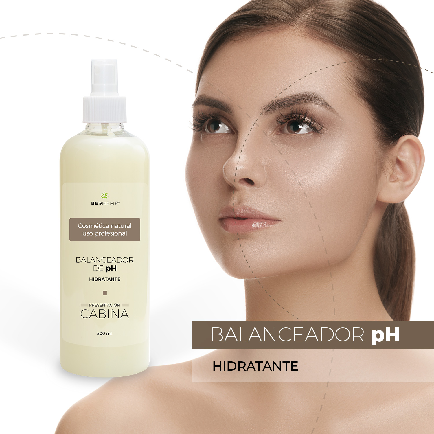 Loción facial reguladora y balanceador de ph hidratante 500 ml