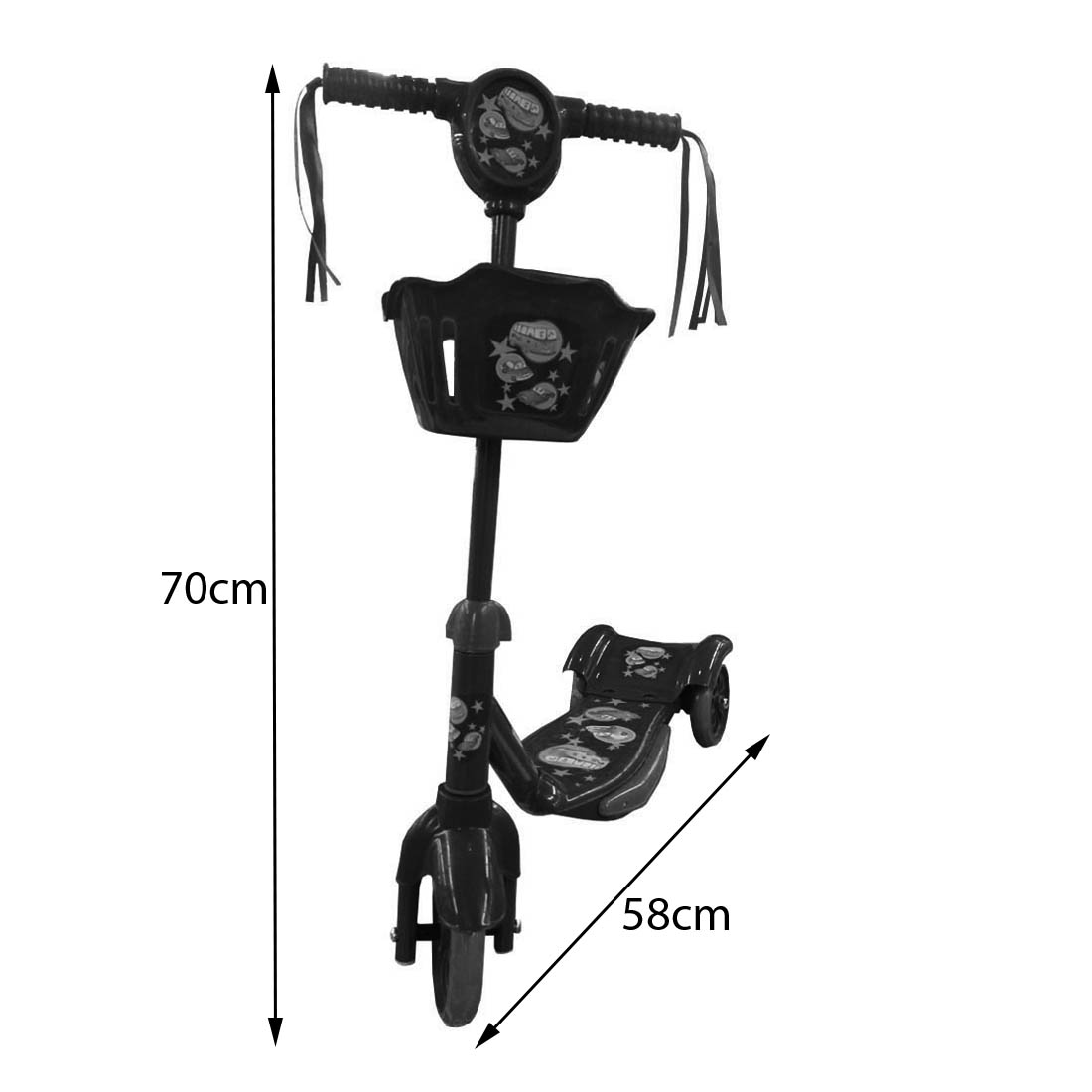 Patin Scooter Metalico y Componentes de Plastico Llanta de Gel Y Luz Led