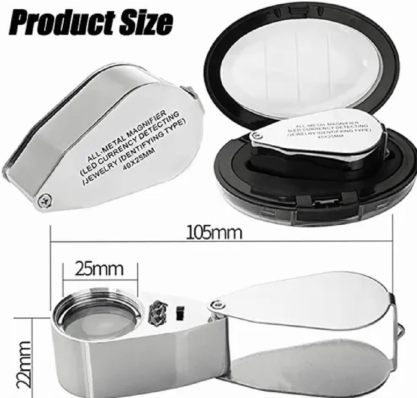 Lupa Joyero Tri C/led 12-22mm 30-60x