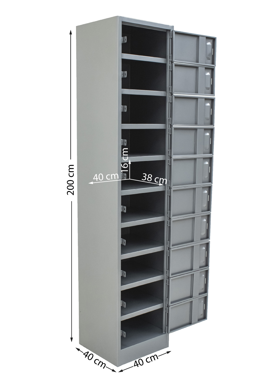 LOCKER DE 10 PUERTAS CON PORTACANDADO