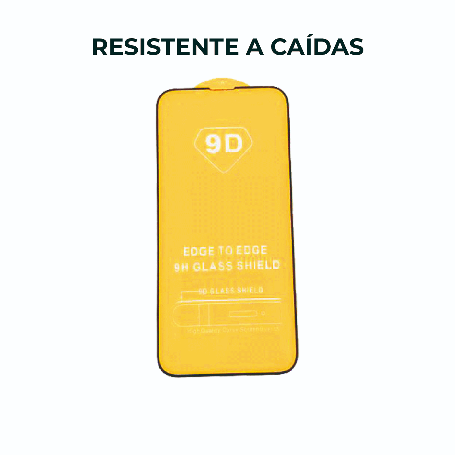 Mica Para Celular Cristal Templado 9d Borde Negro 2pzs