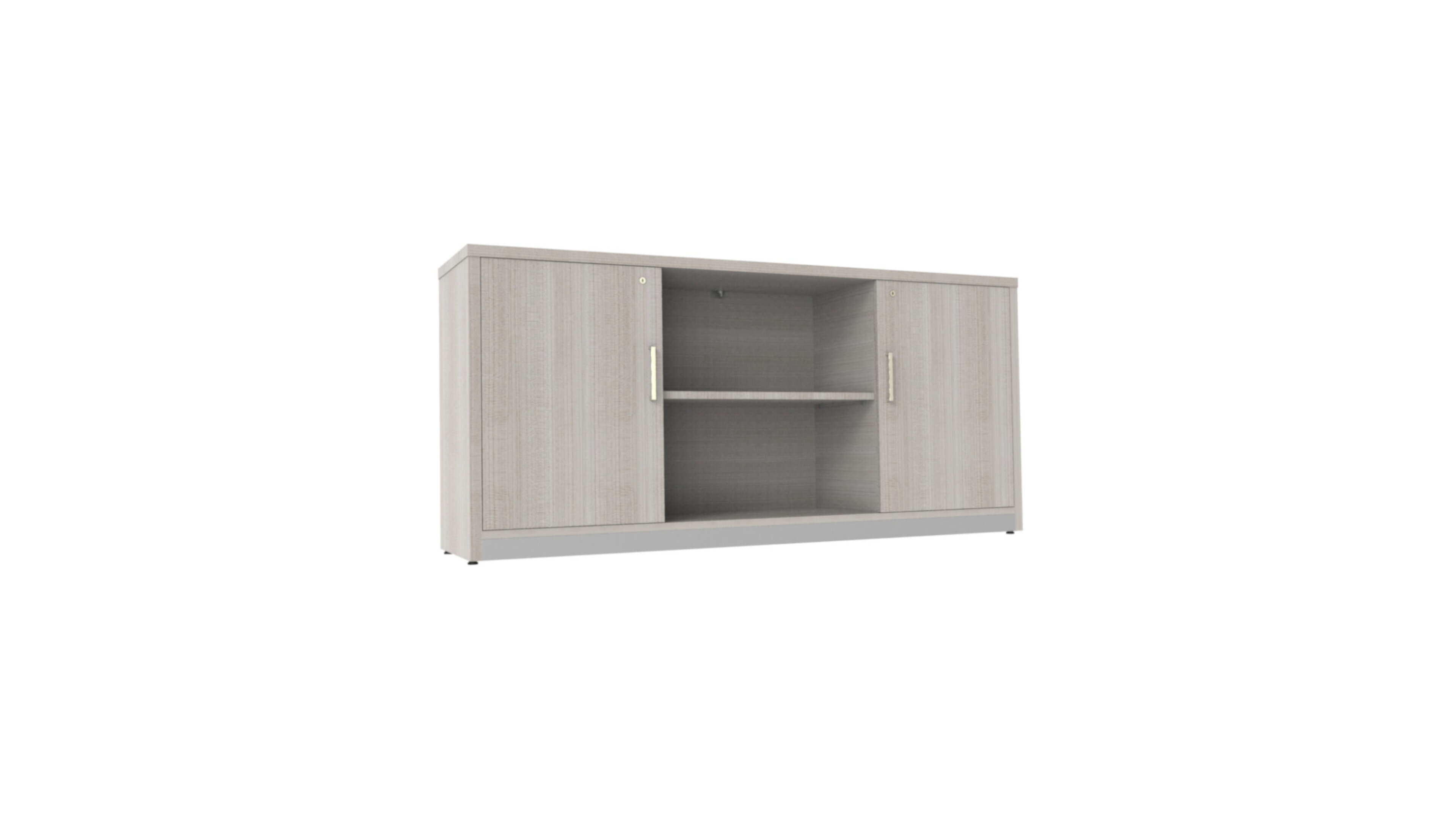 Línea Italia Credenza - Mueble de T.V. KLASS03 / Color Ceniza-Eucalipto-Nogal | Adaptable al Hogar, oficina o Estudio | material de Alta Calidad | resistente y Duradero | Fácil Armado