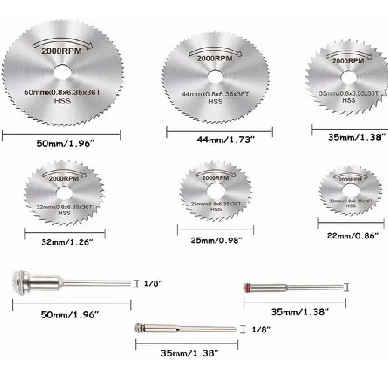 Kit Discos Corte Sierra Hss Para Dremel Mototool Taladro