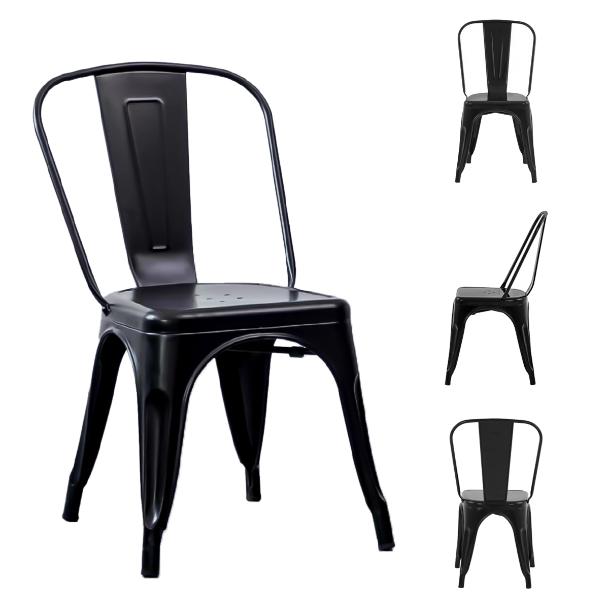 SET DE 4 SILLAS METALICAS TIPO TOLIX