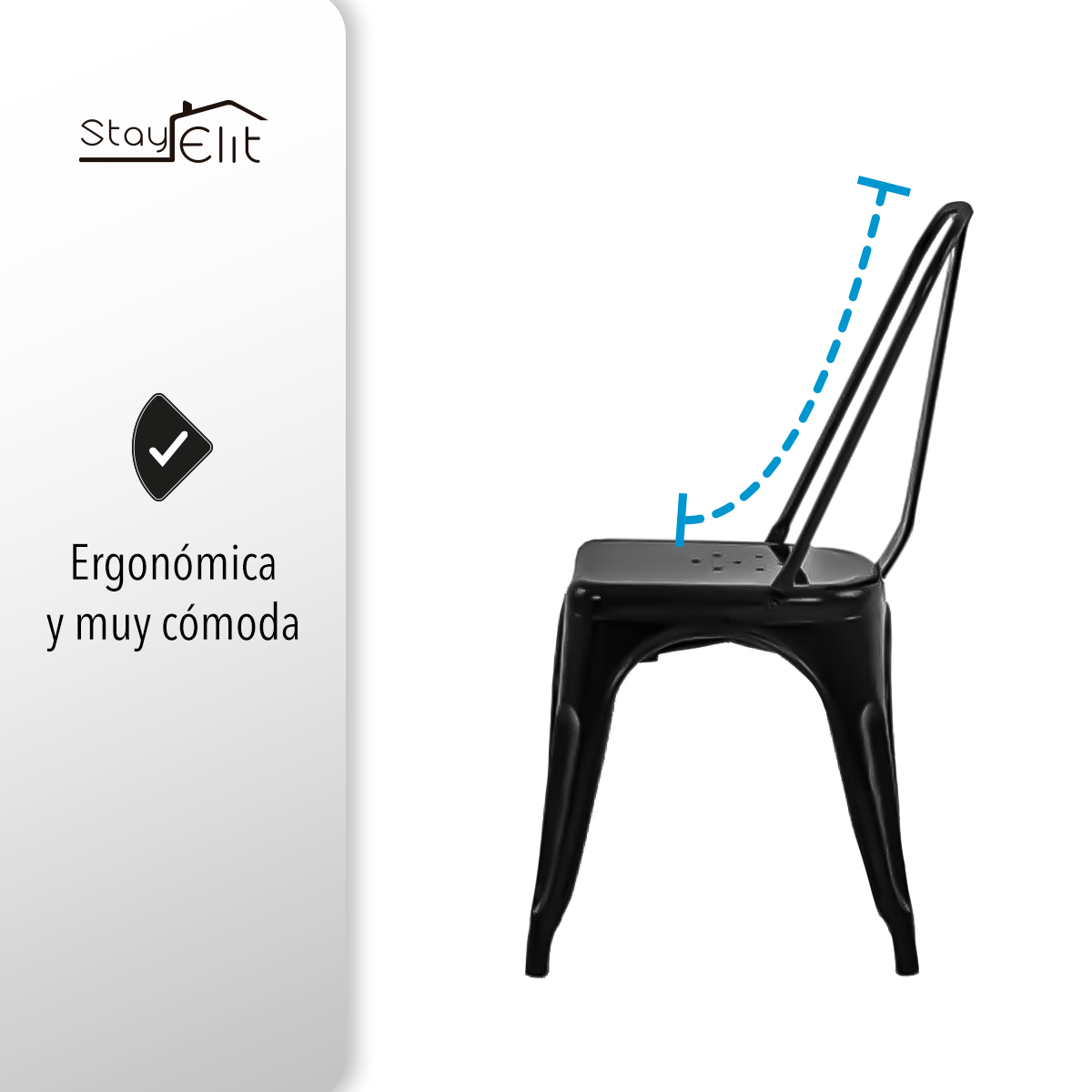 SET DE 4 SILLAS METALICAS TIPO TOLIX