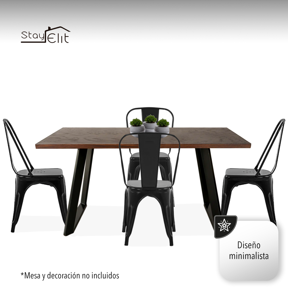 SET DE 4 SILLAS METALICAS TIPO TOLIX