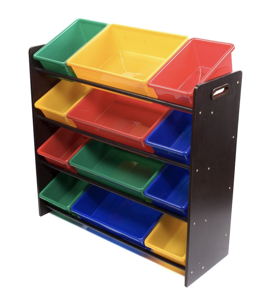  Juguetero Estante Organizador para recamara de niños Con 12 Cajas