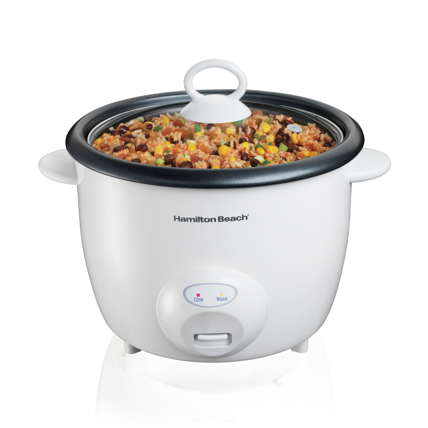 Arrocera eléctrica a vapor Hamilton Beach 37532N - Blanco 120V 60Hz 