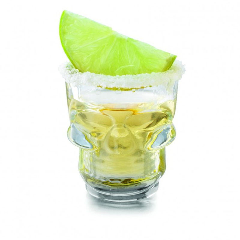 Top Choice 1694-31 6 Vasos Tequileros Caballitos o Tequileros de Vidrio Calaca  59ml