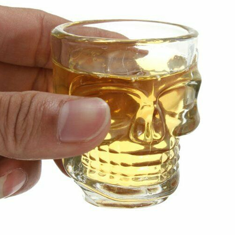 Top Choice 1694-31 6 Vasos Tequileros Caballitos o Tequileros de Vidrio Calaca  59ml